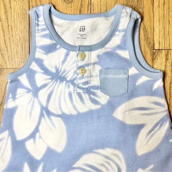 Baby Gap Baby Palm Tree Graphic Shorty One Piece Size 6-12 Months - Picture 2 of 9